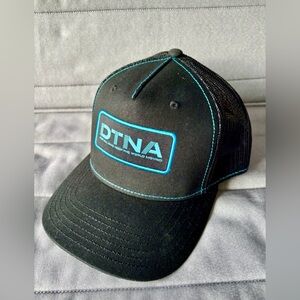 Men’s DTNA Black Trucker Hat with Teal Contrast